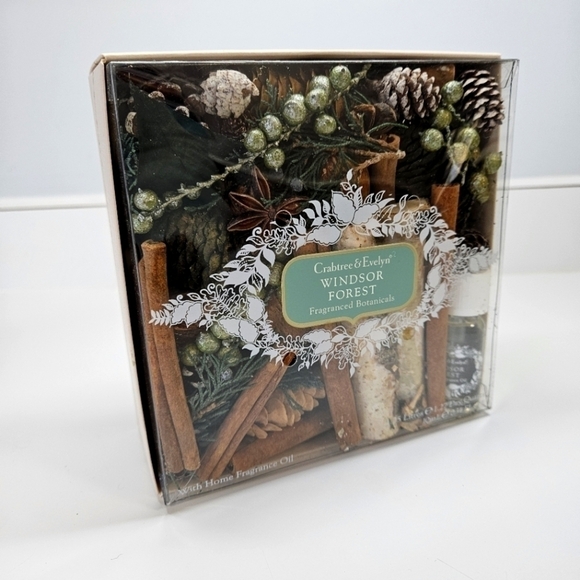NEW Crabtree & Evelyn Windsor Forest Fragranced Botanicals Oil & Potpourri Set - Picture 1 of 5